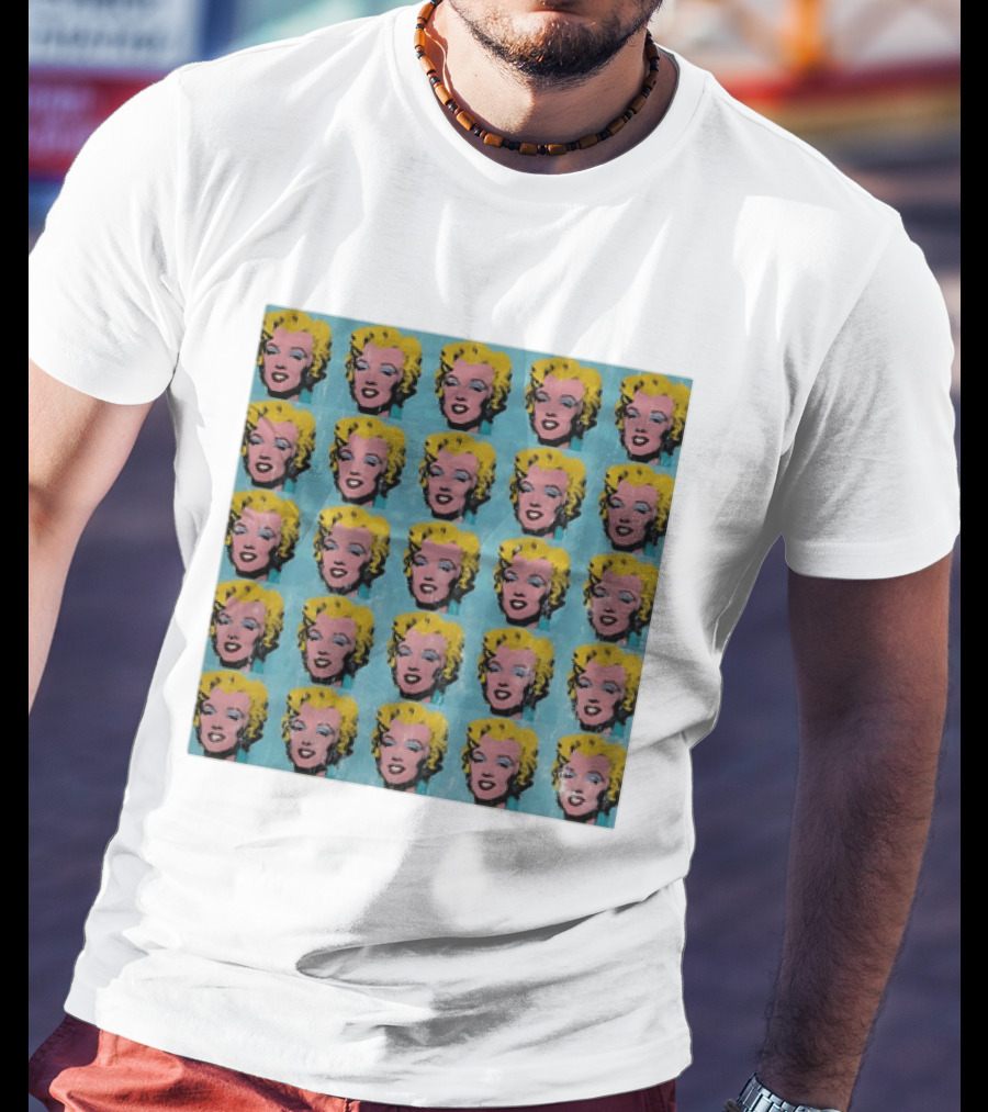 Marilyn Monroe Andy Warhol Pop Art Iconic Repeated T-Shirt