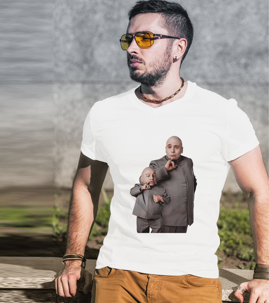 Dr Evil And Mini Me Iconic Duo Mike Myers Verne Troyer T-Shirt