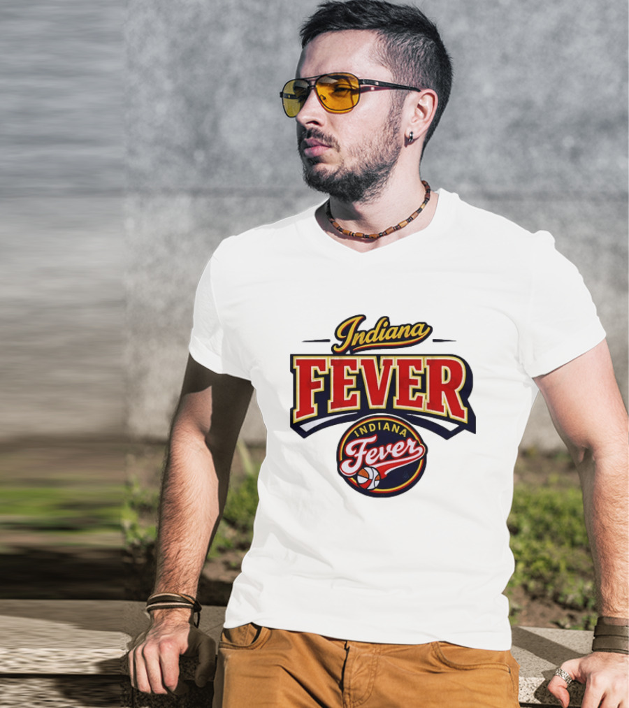 Indiana Fever WNBA Basketball Team Logo Historic T-Shirt