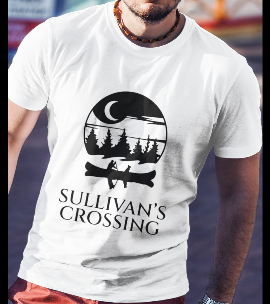 Sullivan's Crossing Canoe Moon Scene Nature Adventure T-Shirt