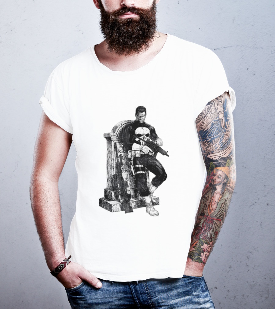 Frank Castle Gravestone Rest Of Loved Ones Marvel Comics The Punisher T-Shirt