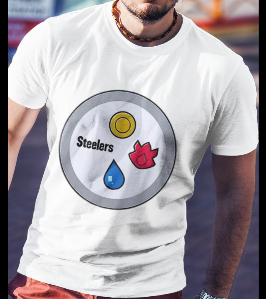 Pittsburgh Steelers Pokemon 30th Anniversary Steelers Water Fire Psychic T-Shirt