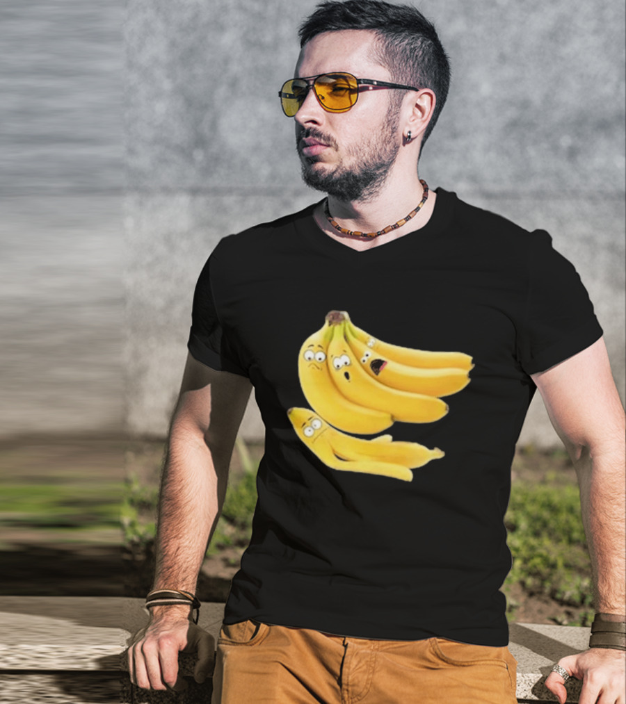 Funny Banana Massacre Organic Bunch Faces T-Shirt