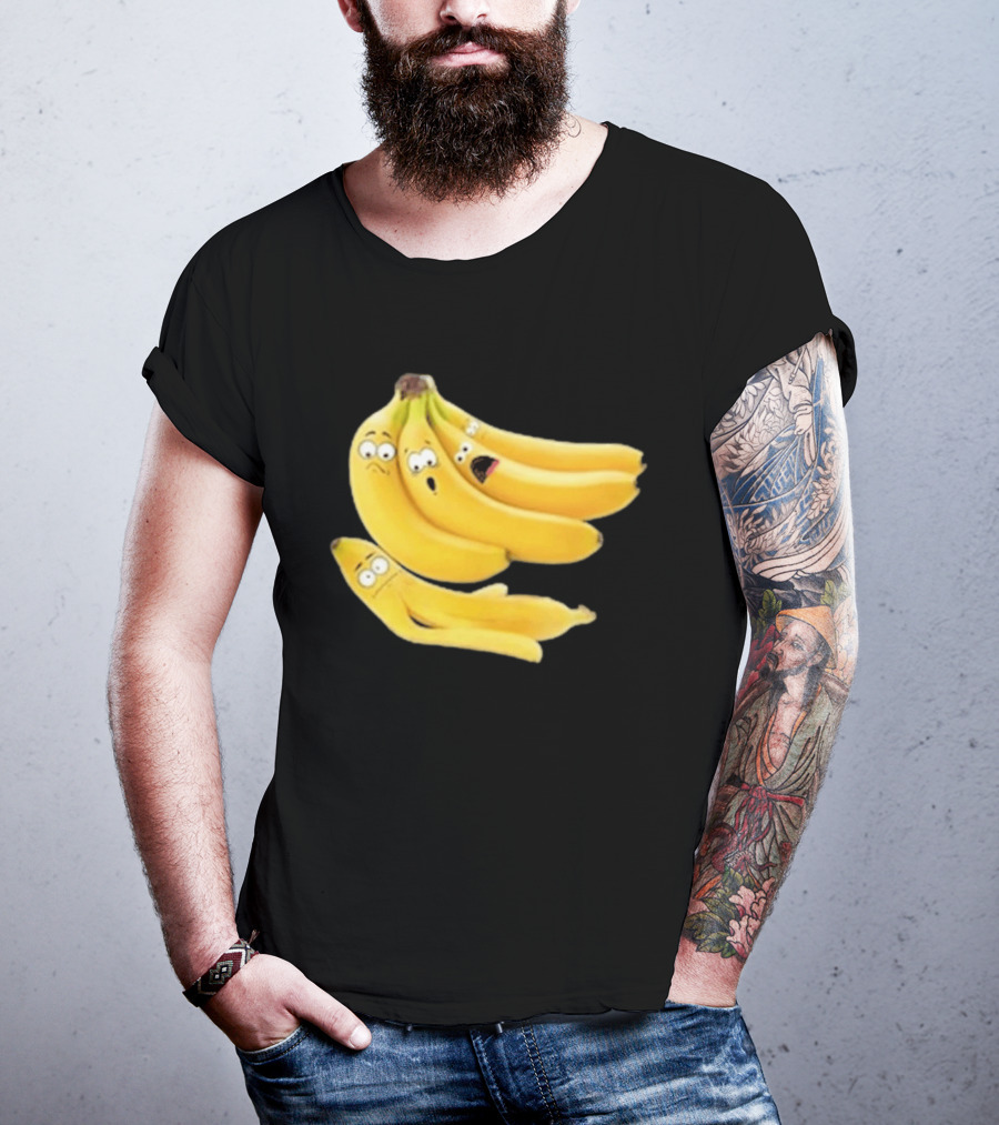 Funny Banana Massacre Organic Bunch Faces T-Shirt