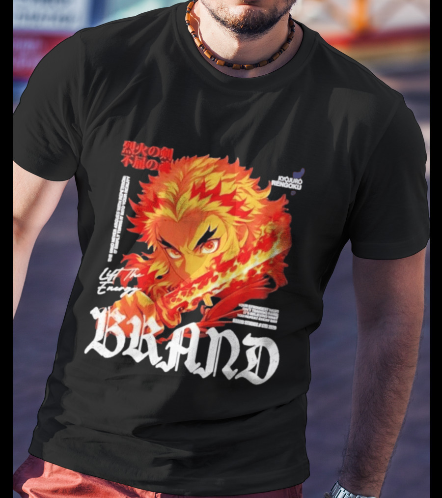 Kyojuro Rengoku Lift The Energy Flame Sword T-Shirt