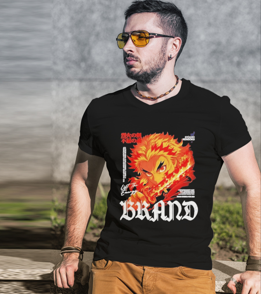 Kyojuro Rengoku Lift The Energy Flame Sword T-Shirt