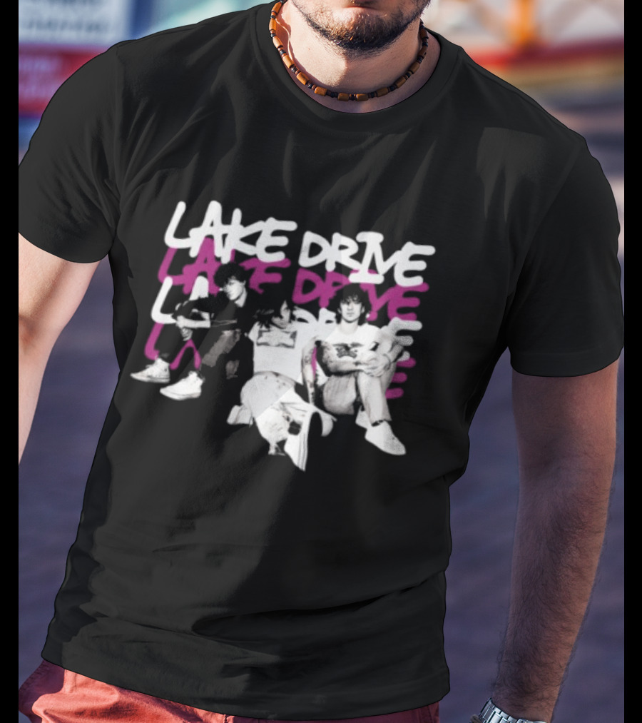 Lake Drive Vintage Vibe Retro Style Casual Crew T-Shirt