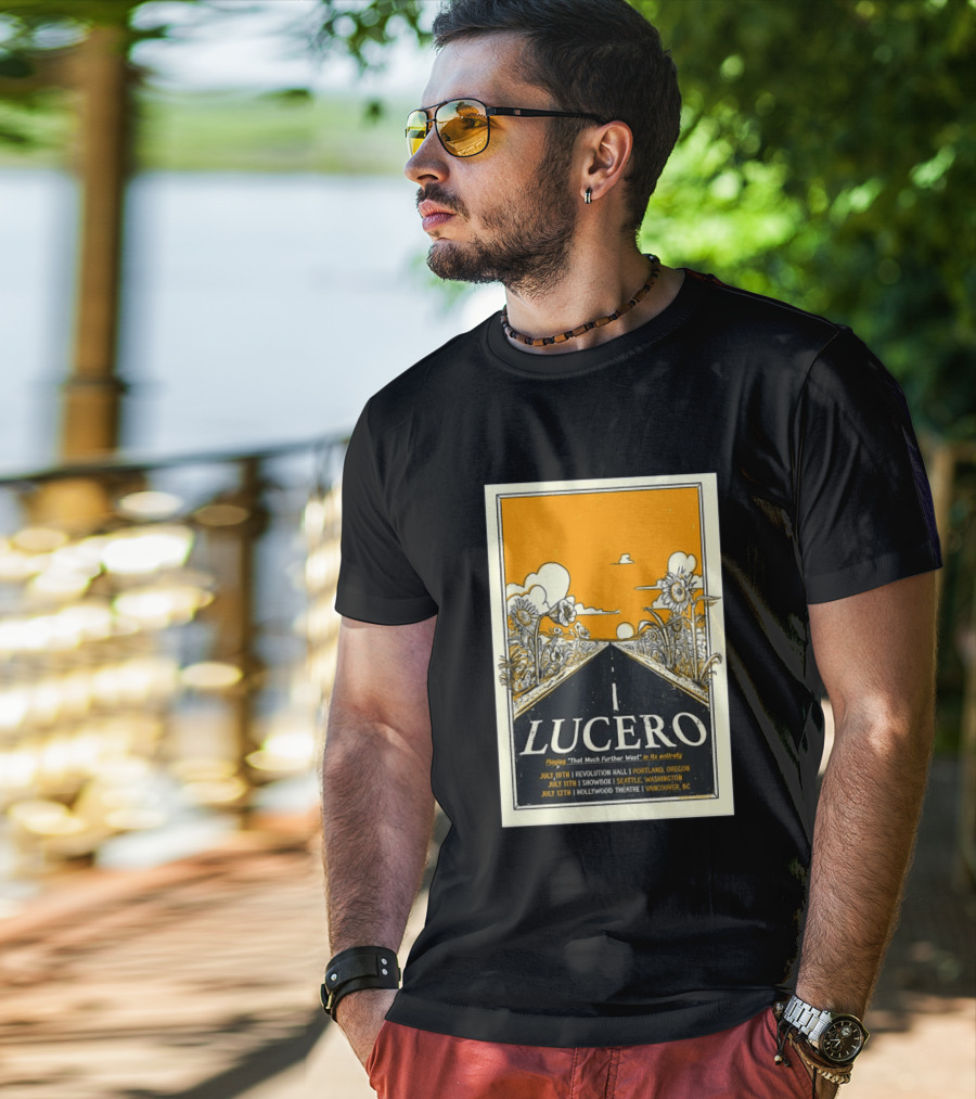 Lucero Playing That Much Further West Portland Seattle Vancouver July 2026 Tour T-Shirt
