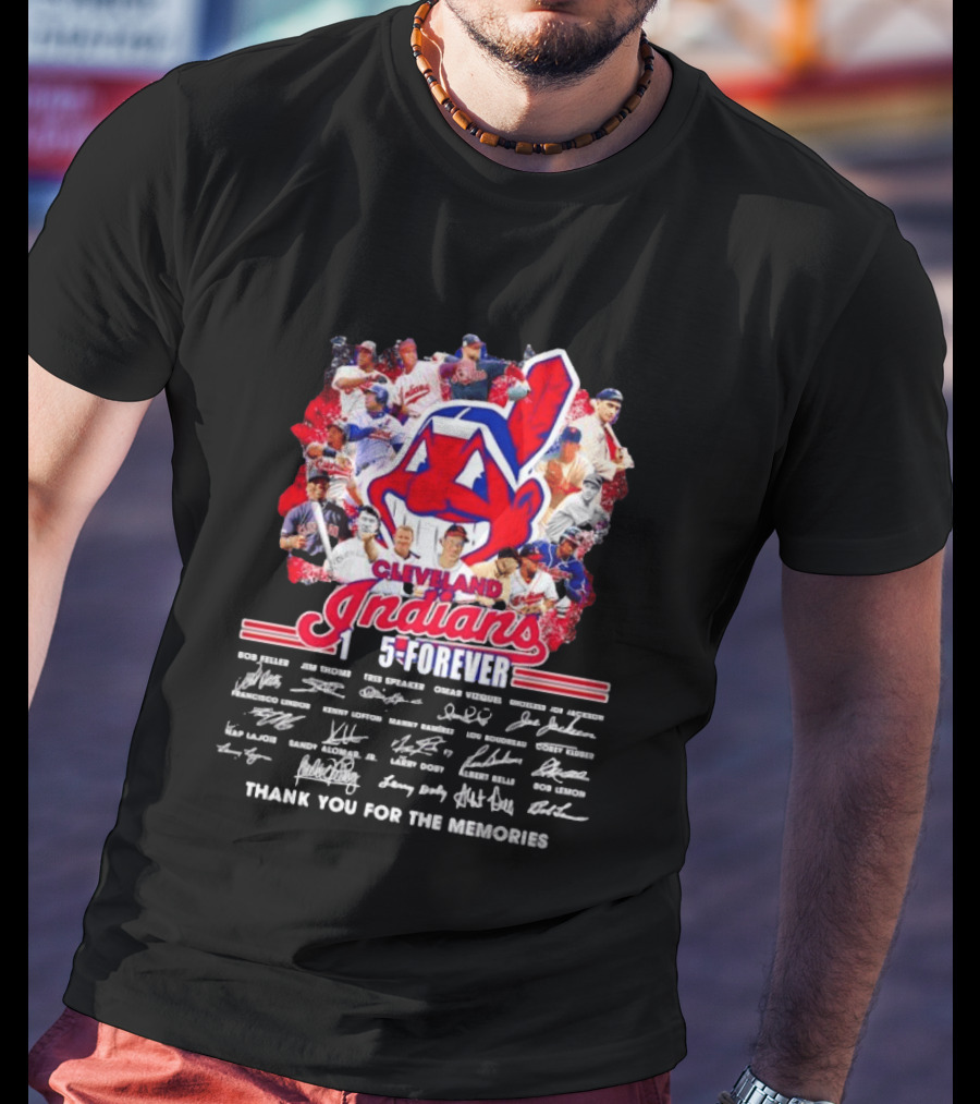 Cleveland Indians 1915 Forever Players Legends Thank You For The Memories T-Shirt