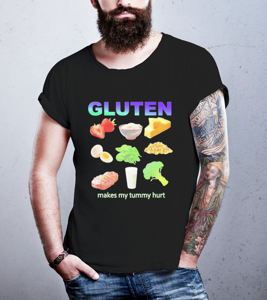 Gluten Makes My Tummy Hurt Food And Celiac Disease T-Shirt