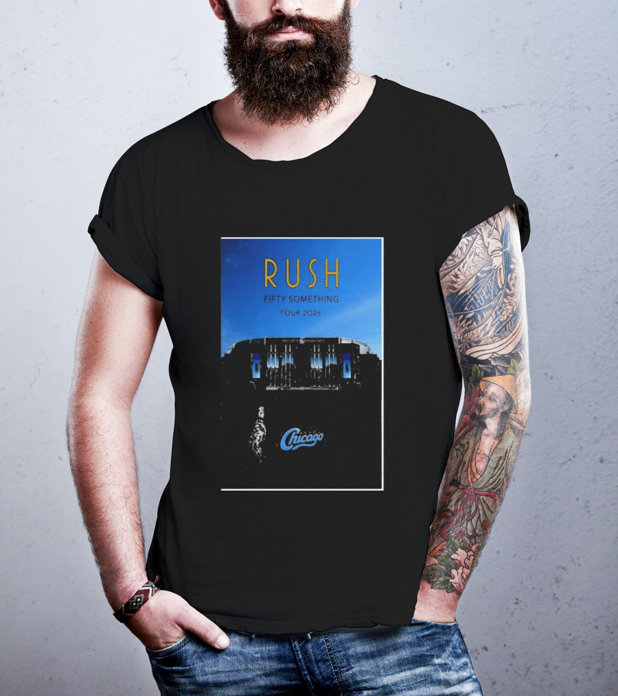 RUSH Fifty Something Tour 2026 Chicago Stadium T-Shirt