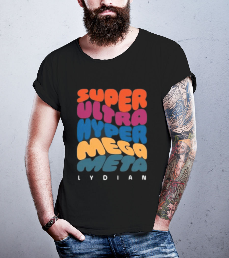 Jacob Collier Store Super Ultra Hyper Mega Meta Lydian Bold Colorful T-Shirt