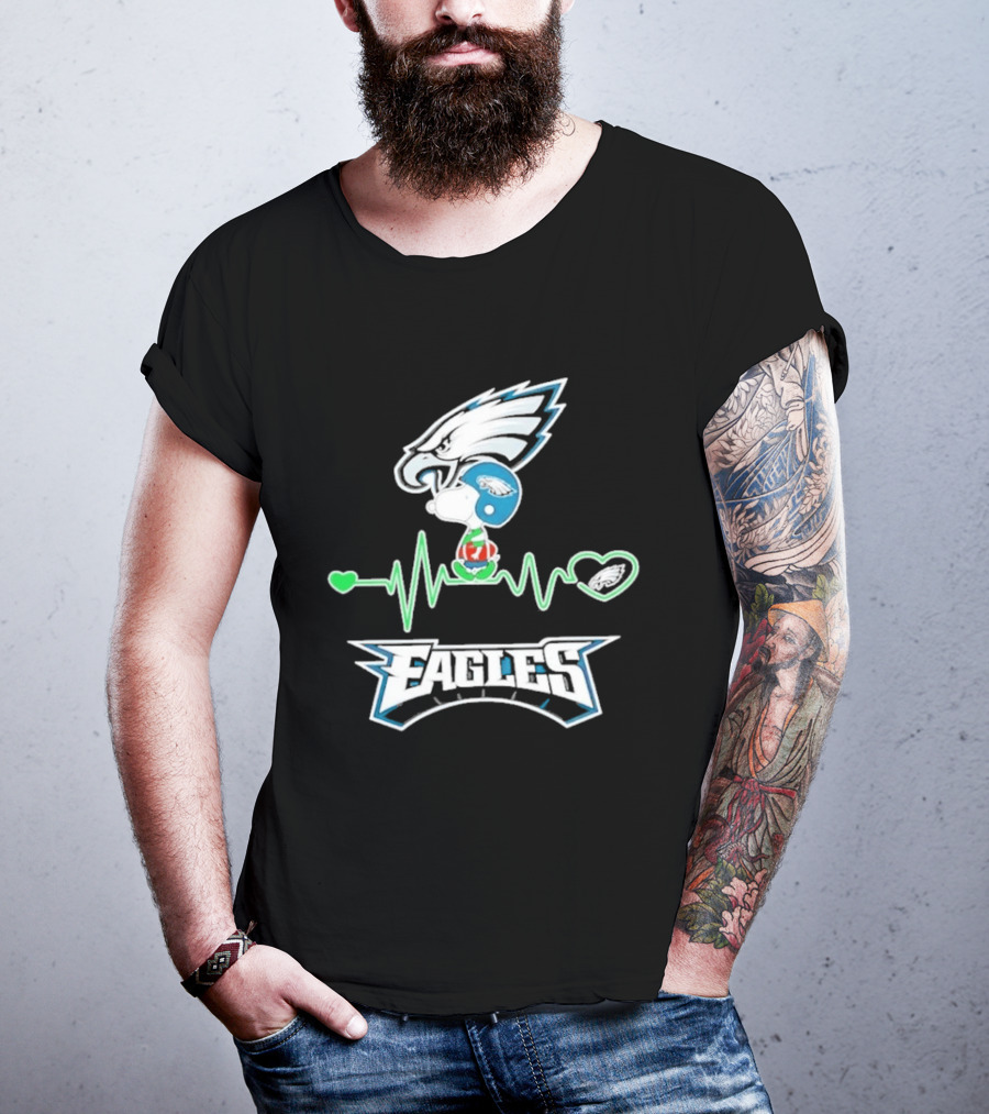 Snoopy Philadelphia Eagles Heartbeat Peanuts 2206 T-Shirt