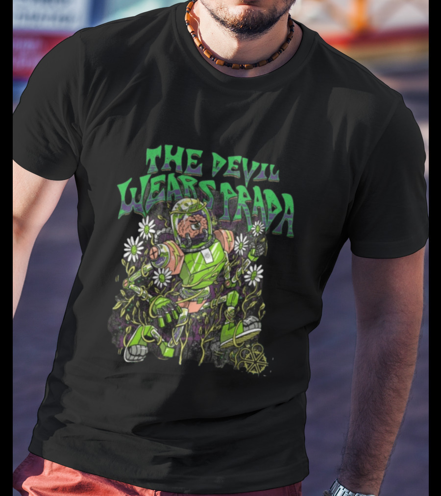 The Devil Wears Prada Brainman Robot Floral T-Shirt