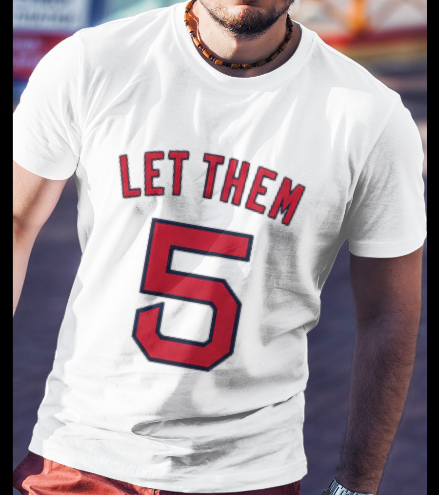2026 Red Sox Let Them 5 Jersey Giveaway Red Sox Promotion T-Shirt