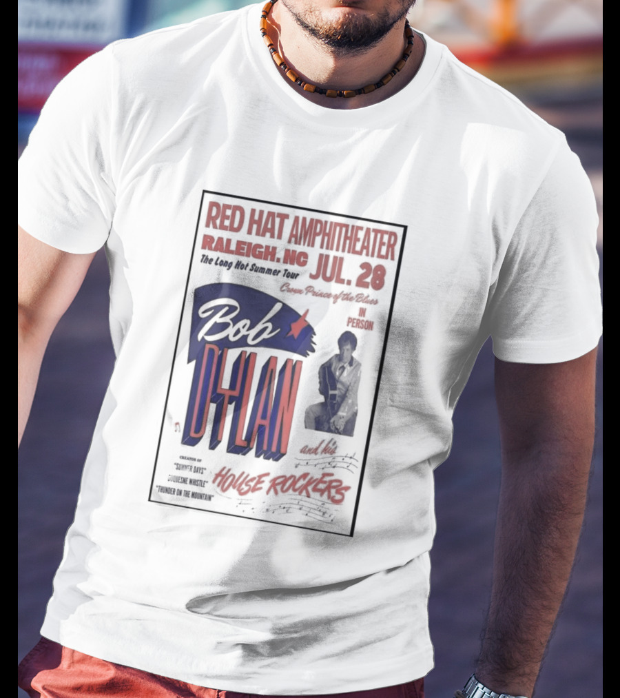 Bob Dylan Live At Red Hat Amphitheater Raleigh NC July 28 2026 T-Shirt