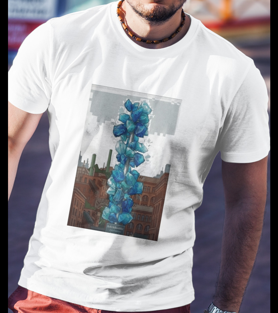 Bob Schneider Jazzbones Tacoma Washington August 7 2026 Blue Crystal Cityscape T-Shirt