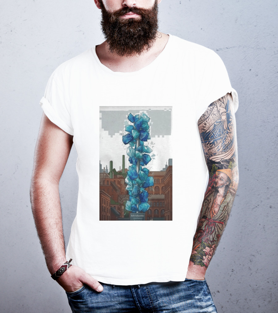 Bob Schneider Jazzbones Tacoma Washington August 7 2026 Blue Crystal Cityscape T-Shirt