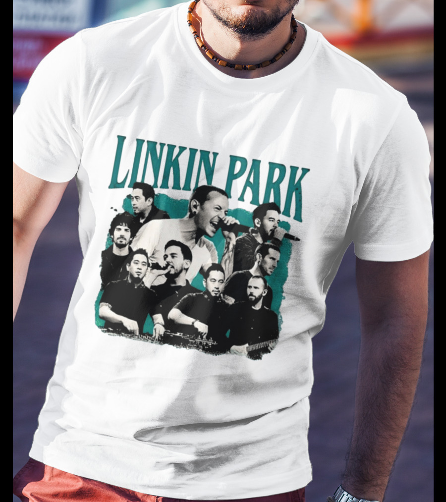 Linkin Park Chester Bennington Mike Shinoda Band Collage T-Shirt