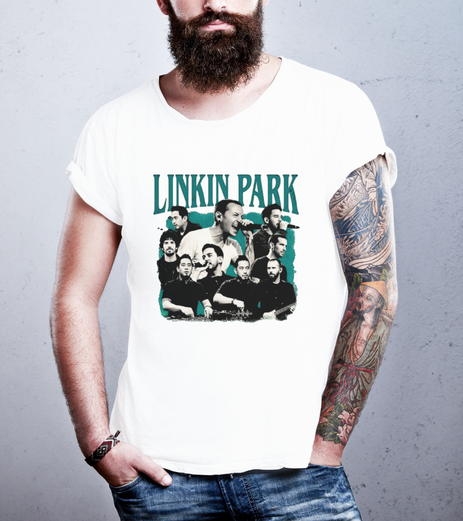 Linkin Park Chester Bennington Mike Shinoda Band Collage T-Shirt