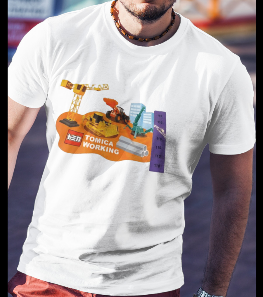 Tomica Working Construction Vehicles Crane Excavator Bulldozer T-Shirt