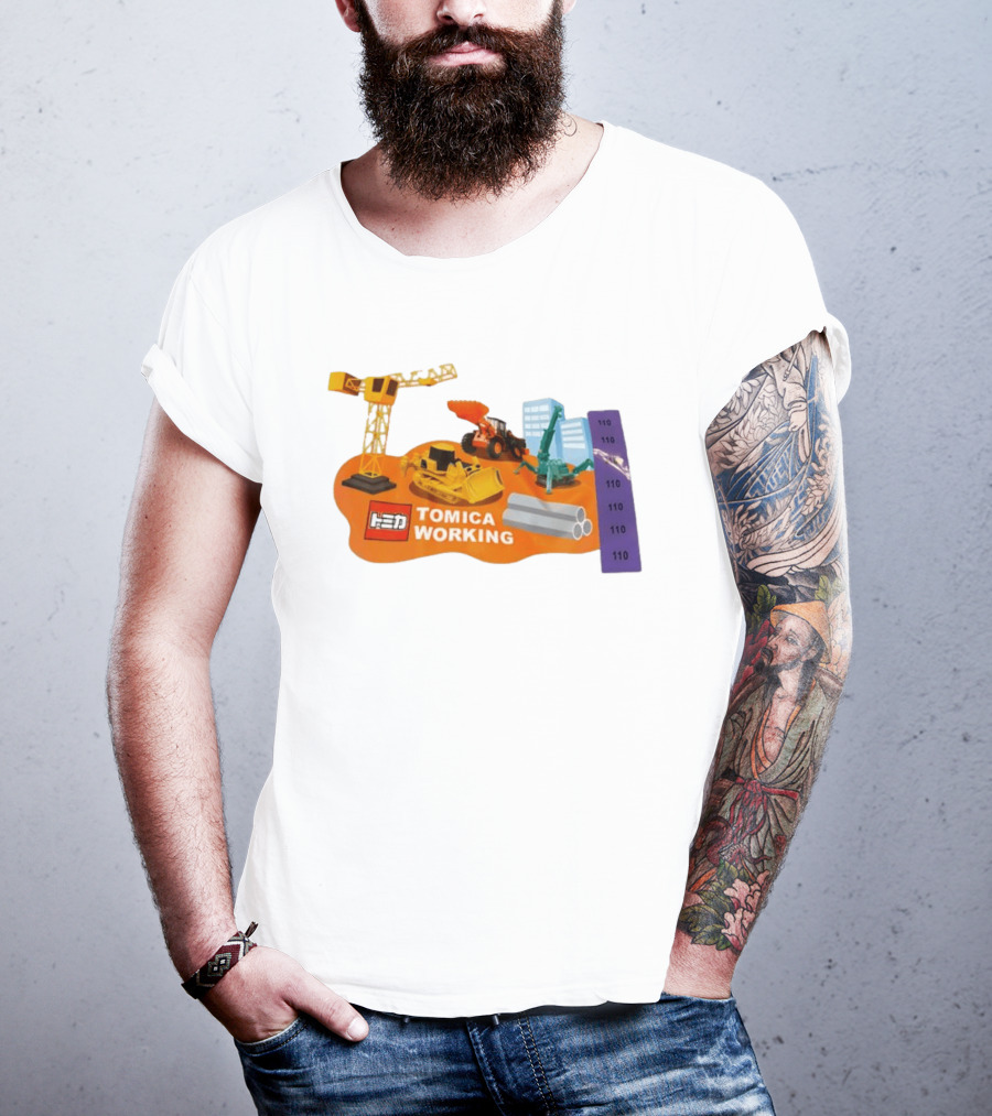 Tomica Working Construction Vehicles Crane Excavator Bulldozer T-Shirt