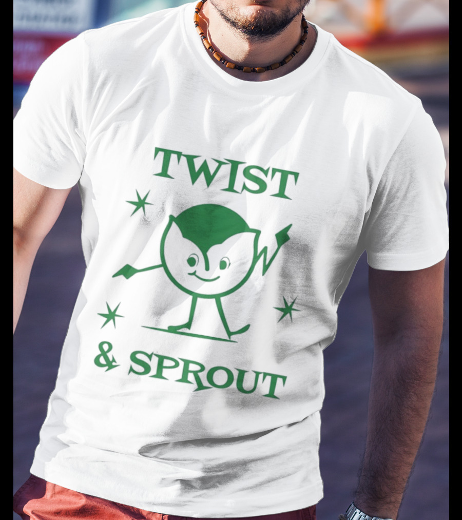 Twist And Sprout Dancing Vegetable Character Fun T-Shirt