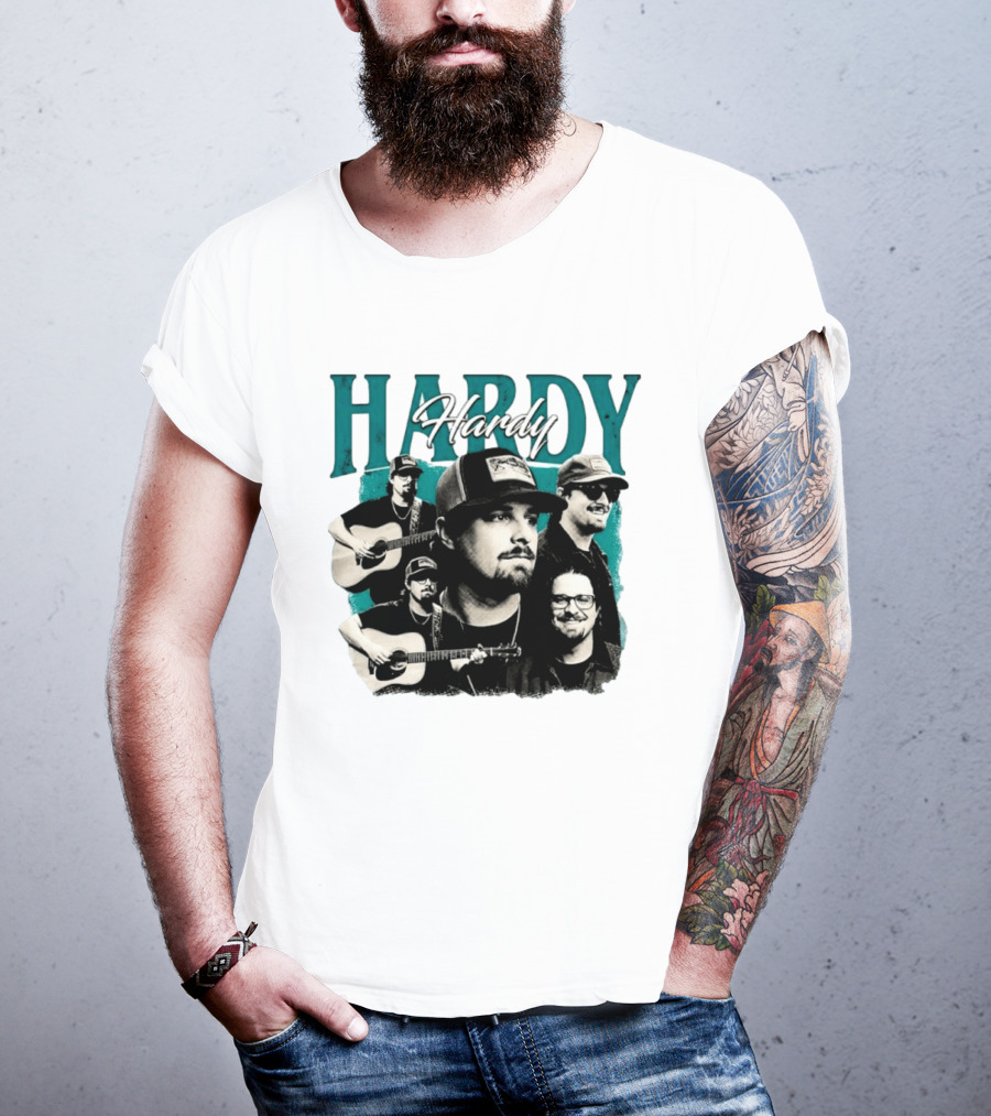 Hardy Country Music Singer Montage Collage T-Shirt