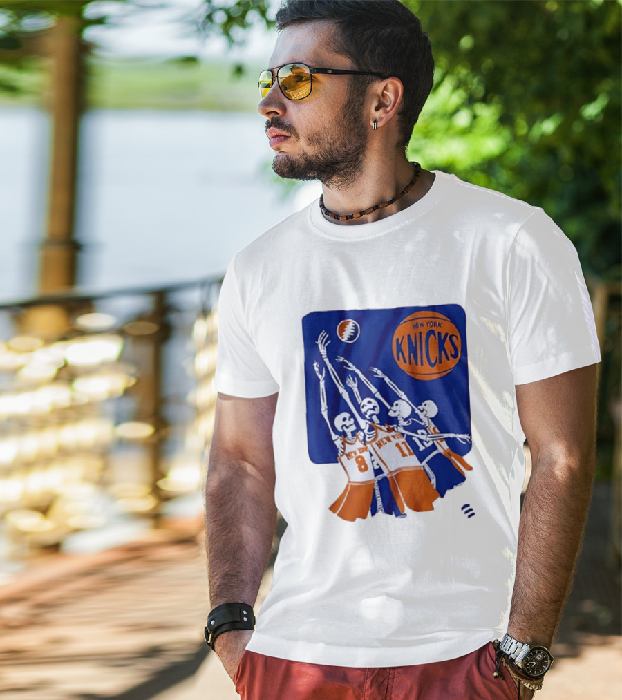 New York Knicks Skeleton Players Jersey Number 8 And 11 Basketball Team T-Shirt