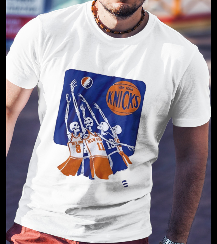 New York Knicks Skeleton Players Jersey Number 8 And 11 Basketball Team T-Shirt