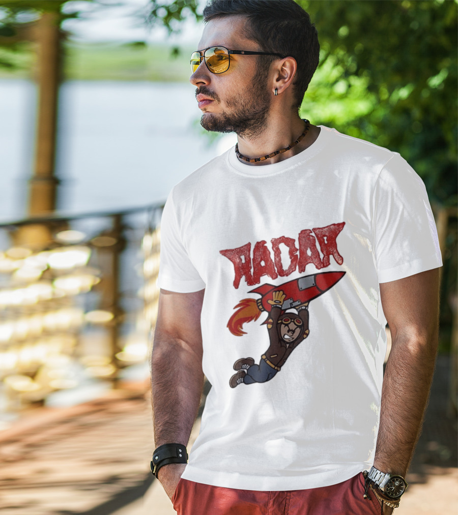 Radar Rocket Cartoon Pilot Heat Seekers T-Shirt