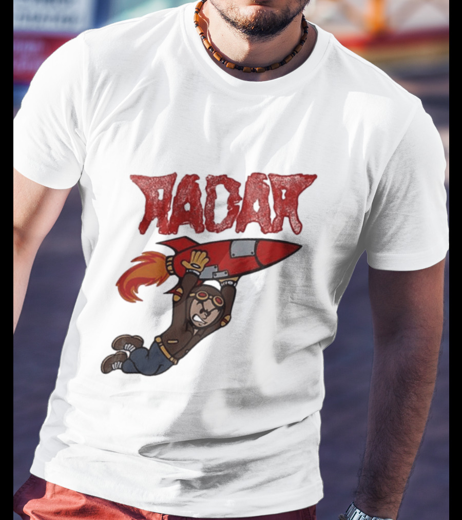 Radar Rocket Cartoon Pilot Heat Seekers T-Shirt