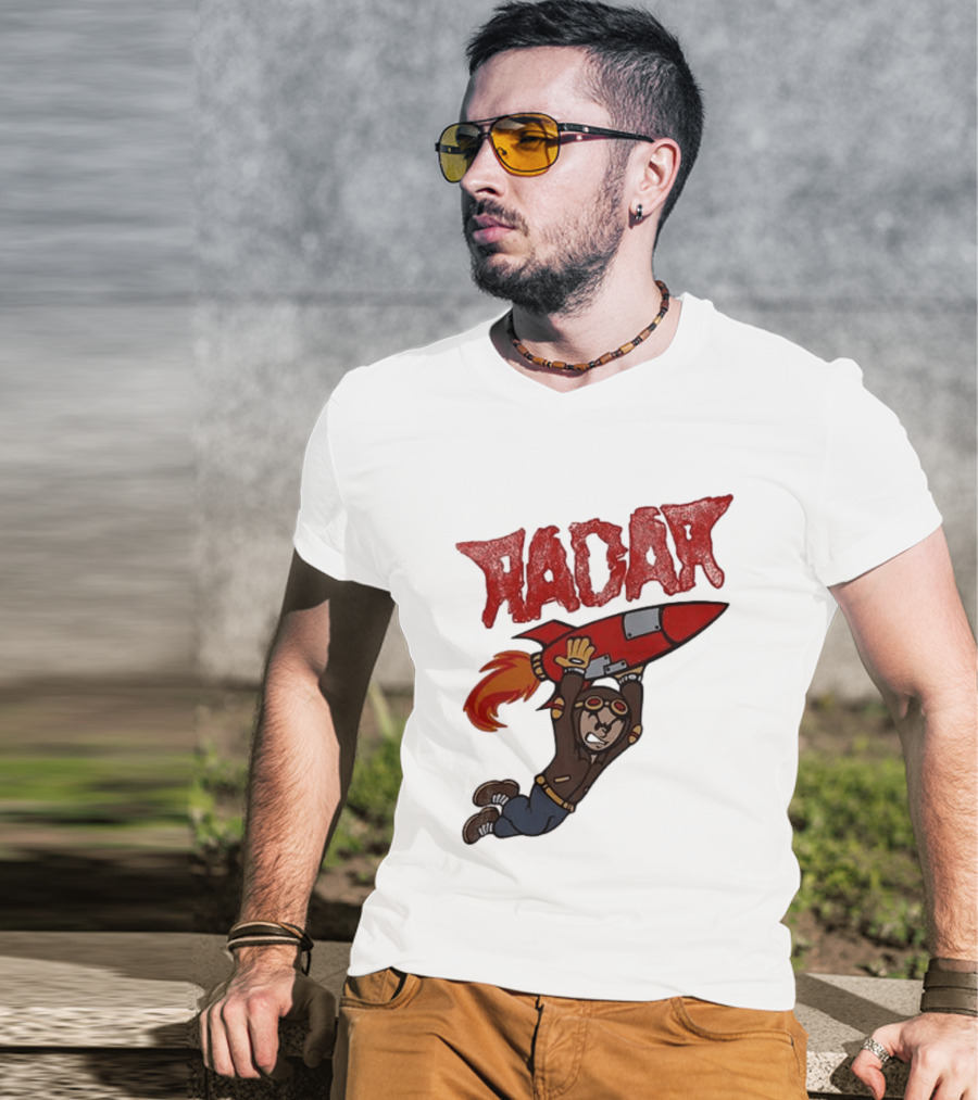 Radar Rocket Cartoon Pilot Heat Seekers T-Shirt