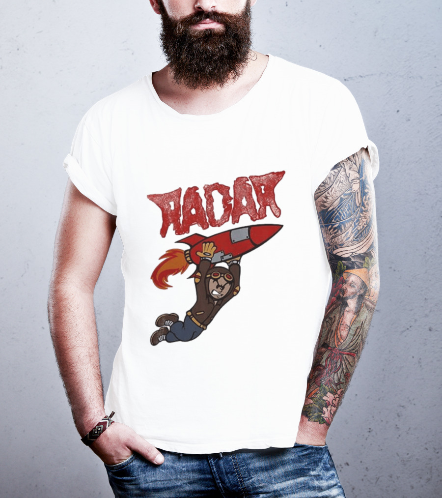 Radar Rocket Cartoon Pilot Heat Seekers T-Shirt