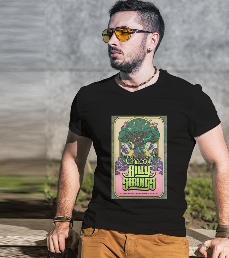 Chaco Billy Strings Bethel NY July 31st August 1st Bethel Woods Summer Concert T-Shirt