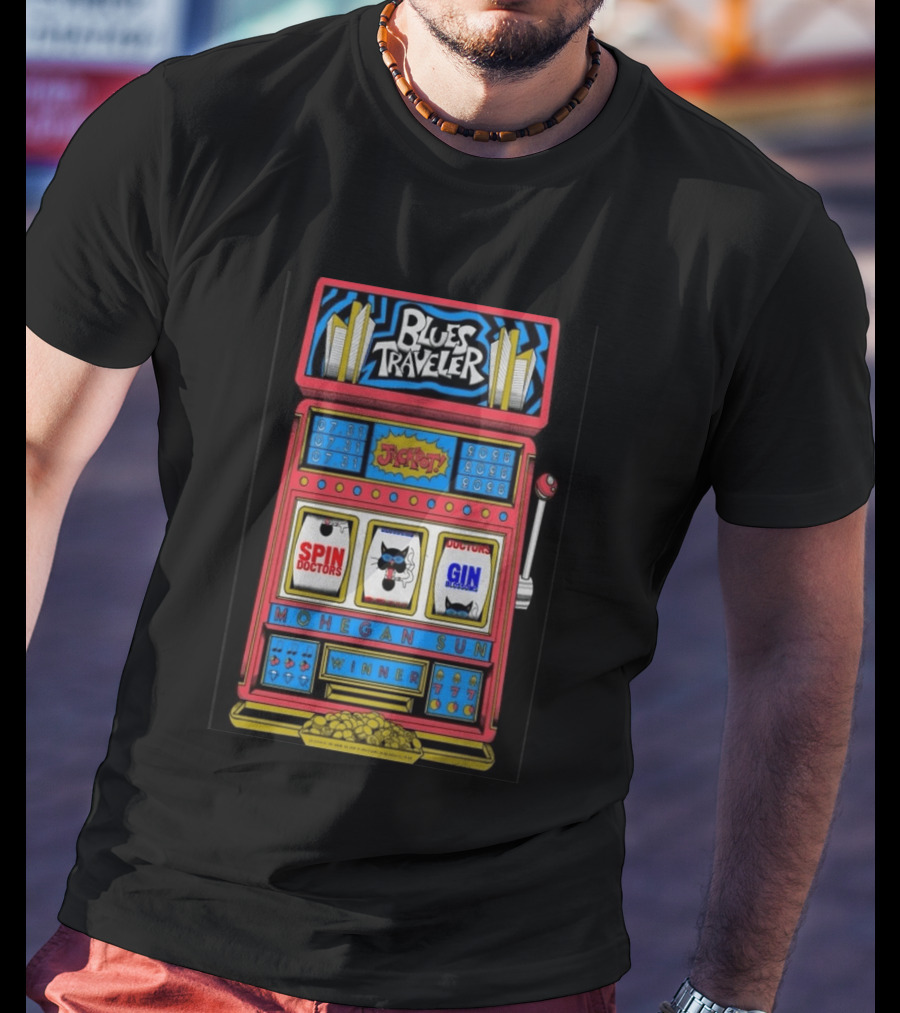 Blues Traveler Spin Doctors Gin Blossoms Mohegan Sun Slot Machine Jackpot 2026 T-Shirt