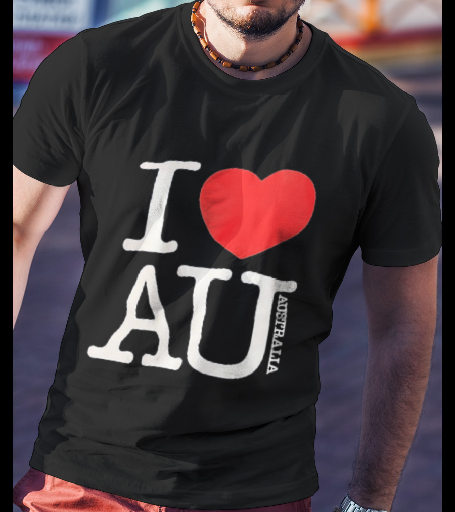 I Love AU Heart Australia Souvenir T-Shirt