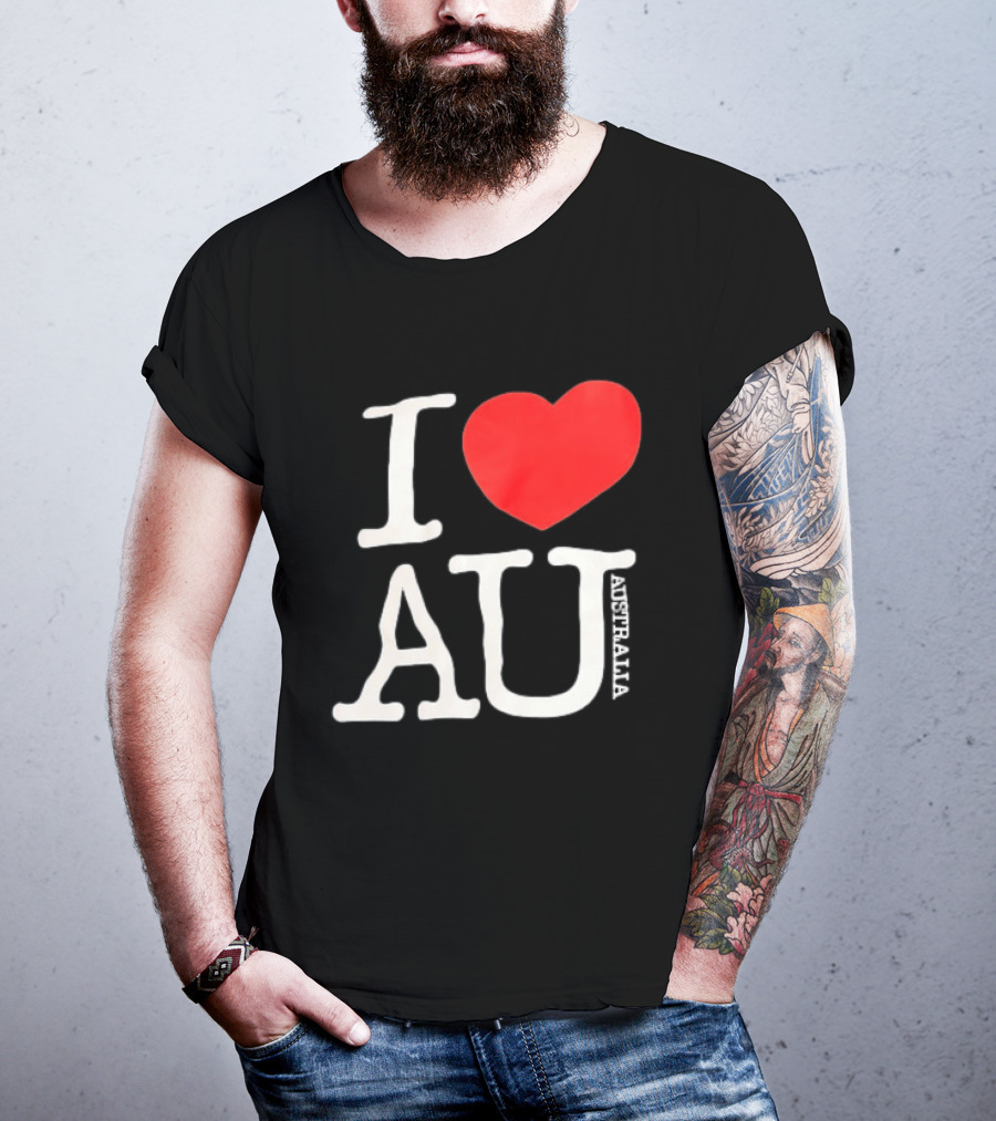 I Love AU Heart Australia Souvenir T-Shirt