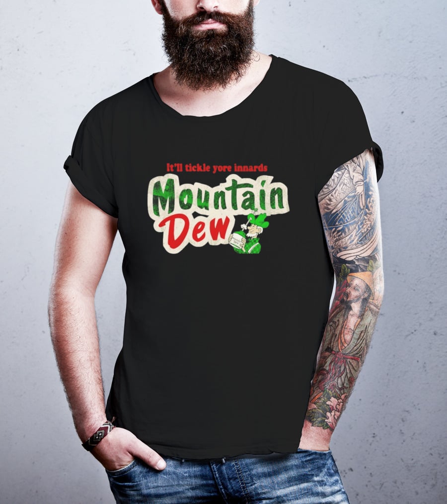 It'll Tickle Yore Innards Mountain Dew Classic Vintage Look T-Shirt