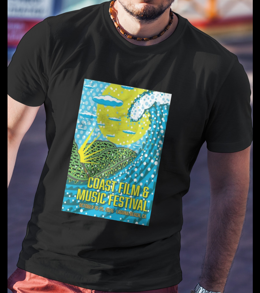 Coast Film And Music Festival Laguna Beach CA October 16 25 2026 Scenic Wave Sun And Clouds T-Shirt