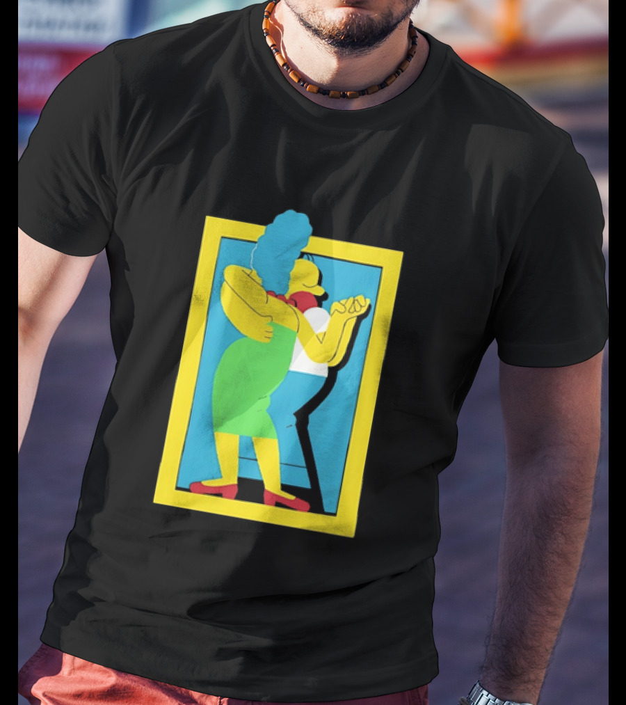 Simps Dance Iconic Cartoon Couple Embrace T-Shirt