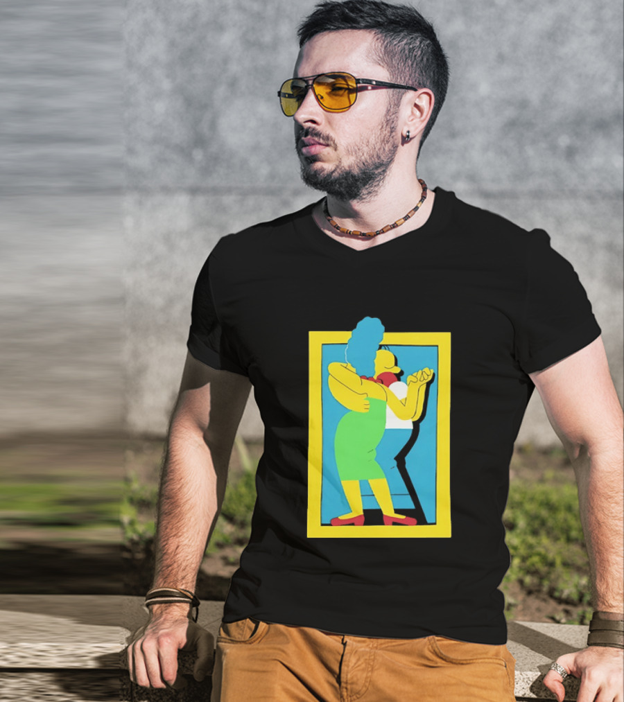 Simps Dance Iconic Cartoon Couple Embrace T-Shirt