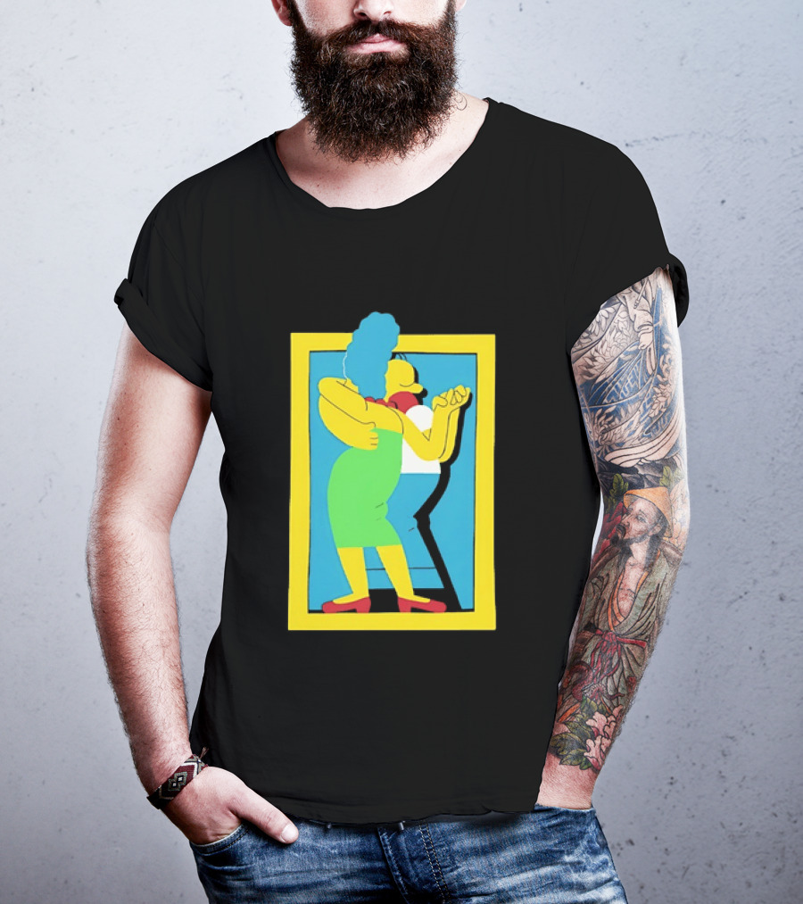 Simps Dance Iconic Cartoon Couple Embrace T-Shirt