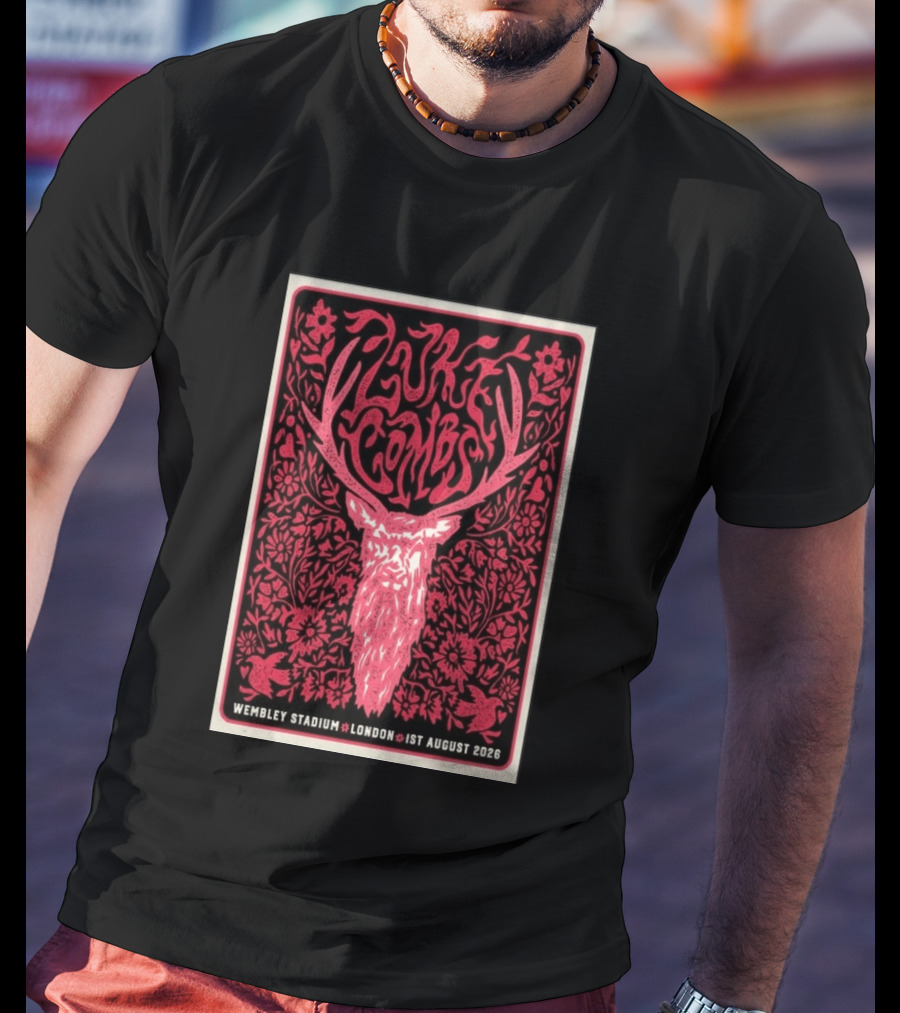 Luke Combs Wembley Stadium London 1st August 2026 Floral Antler T-Shirt