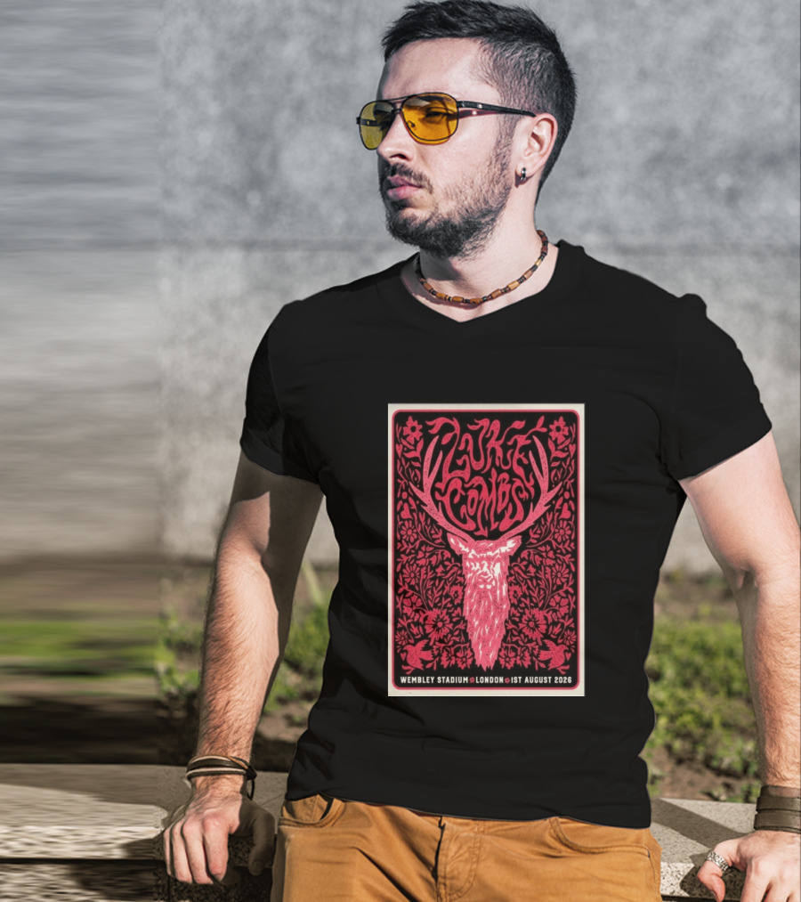 Luke Combs Wembley Stadium London 1st August 2026 Floral Antler T-Shirt