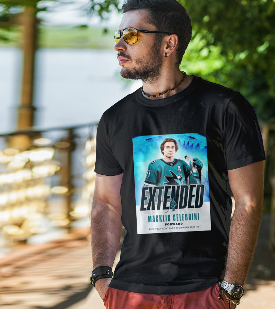 Extended Macklin Celebrini Forward Five Year Contract Beginning 2027 28 T-Shirt