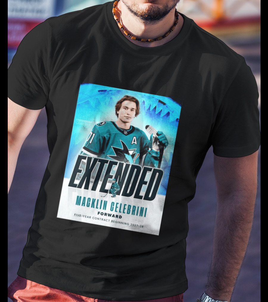Extended Macklin Celebrini Forward Five Year Contract Beginning 2027 28 T-Shirt