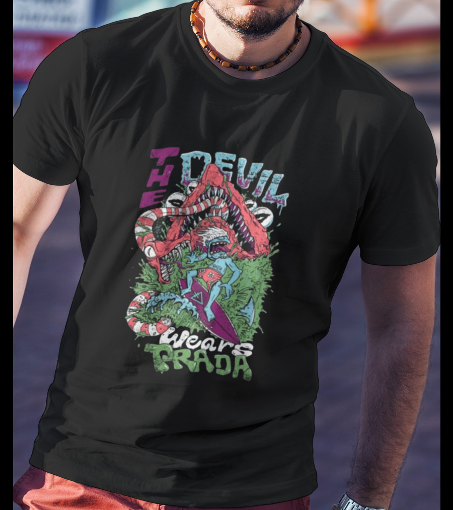 The Devil Wears Prada Surf's Up Crocodile Monster Scene T-Shirt