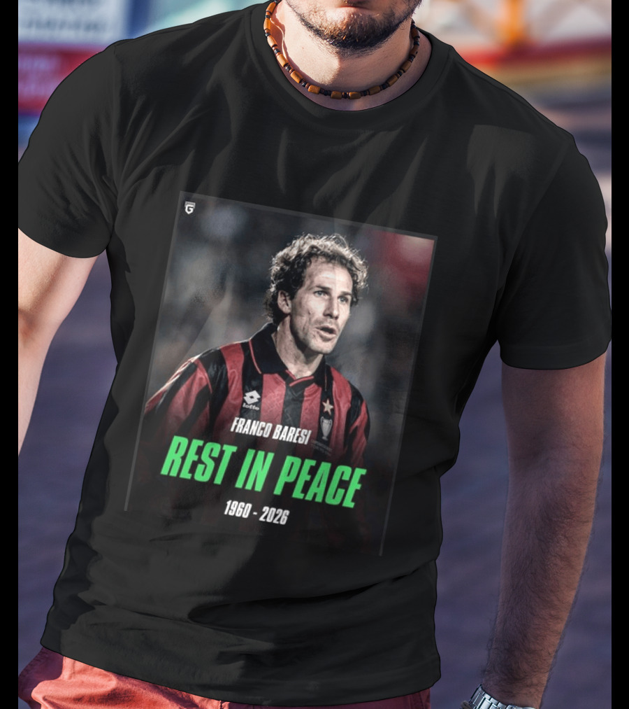 Franco Baresi Rest In Peace 1960 2026 Legendary Footballer Memorial T-Shirt