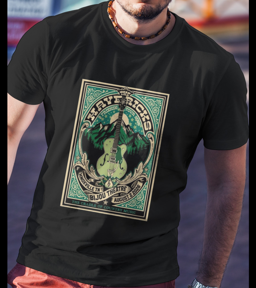 The Mavericks Brand New Day Tour 2026 Knoxville TN Bijou Theatre August 2 Cradle Of Country Music T-Shirt